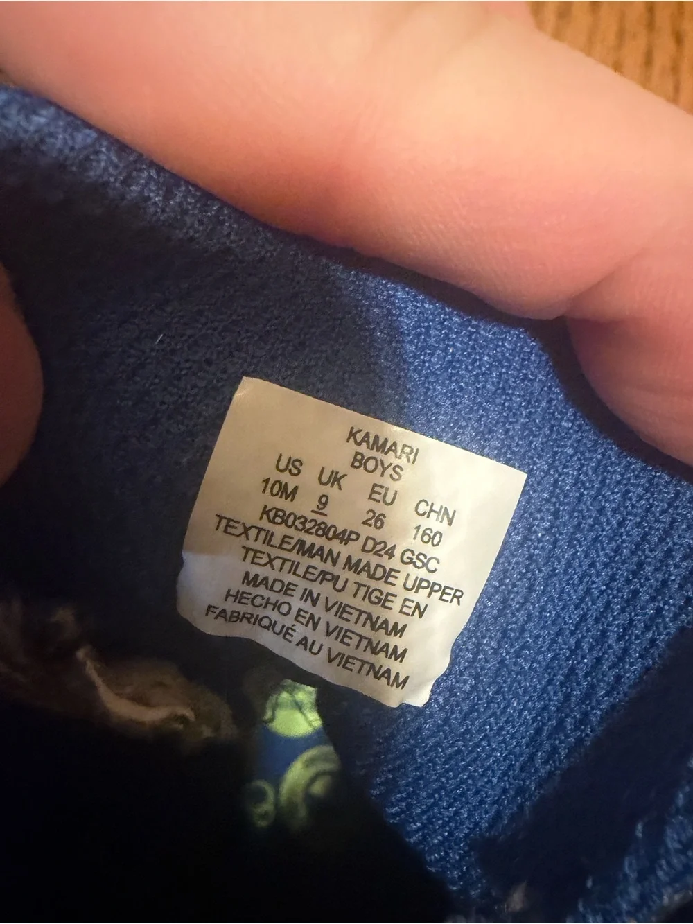 Kids Gray and Blue High-Top Sneakers with Lime Accent